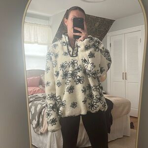 Parke floral fleece pullover